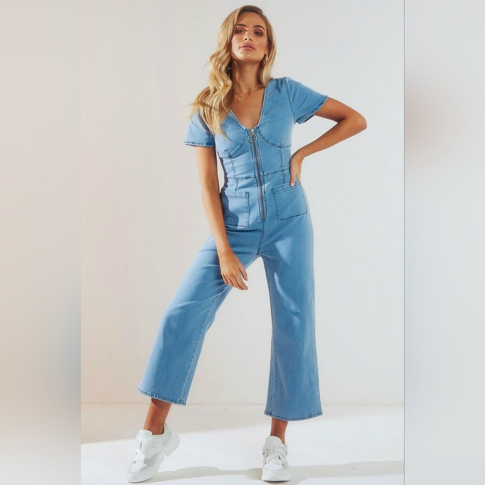 Finders Keepers Claudia Denim Jumpsuit